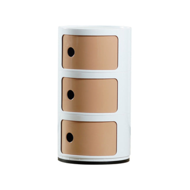 Plastic Nightstand Or End Table, Modern 2/3/4-Door Bedside Cabinet 13"L x 13"W x 23"H Pink-White Clearhalo 'Bedroom Furniture' 'furn' 'furn_night_stand' 'Furniture' 'night_stand' 'Nightstands' 5161869