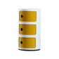 Plastic Nightstand Or End Table, Modern 2/3/4-Door Bedside Cabinet 13"L x 13"W x 23"H Yellow White Clearhalo 'Bedroom Furniture' 'furn' 'furn_night_stand' 'Furniture' 'night_stand' 'Nightstands' 5161882