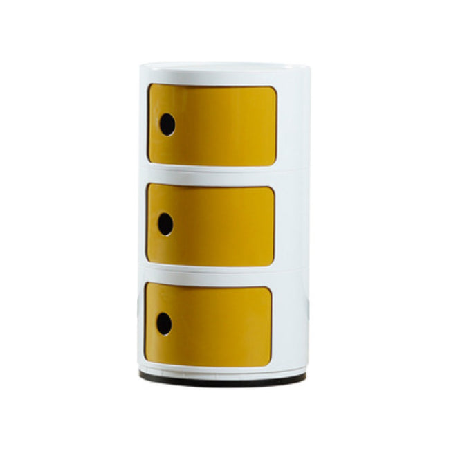Plastic Nightstand Or End Table, Modern 2/3/4-Door Bedside Cabinet 13"L x 13"W x 23"H Yellow White Clearhalo 'Bedroom Furniture' 'furn' 'furn_night_stand' 'Furniture' 'night_stand' 'Nightstands' 5161882