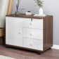 21.6"/28.7" Tall Wooden Nightstand Modern Night Stand With Drawers and Cabinets