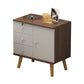 21.6"/28.7" Tall Wooden Nightstand Modern Night Stand With Drawers and Cabinets