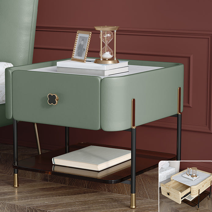 Tavolo da notte di stoccaggio contemporaneo 1 comodino da letto in legno