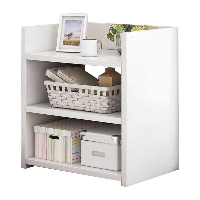 15.7" /18.8" Tall Wooden Nightstand Modern Night Stand with Shelves