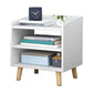 15.7" /18.8" Tall Wooden Nightstand Modern Night Stand with Shelves
