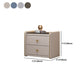 17.7" Tall 2 - Drawer Nightstand Modern Faux Leather Nightstand