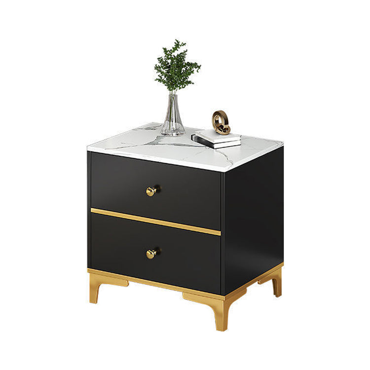 Moderner Metall mit Metall 2/3 Schublade weiß/grau/schwarz 4 Bein Nachttisch