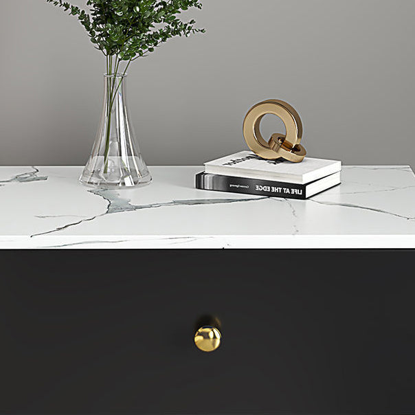 Moderner Metall mit Metall 2/3 Schublade weiß/grau/schwarz 4 Bein Nachttisch