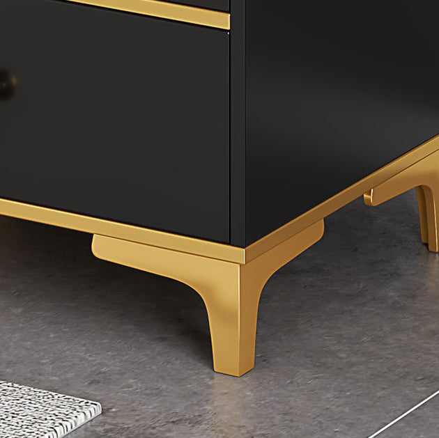 Moderner Metall mit Metall 2/3 Schublade weiß/grau/schwarz 4 Bein Nachttisch