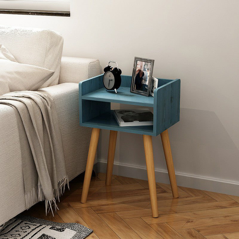 22,4 "/23,6" Table table de nuit en bois en bleu / blanc / Night Night Stand