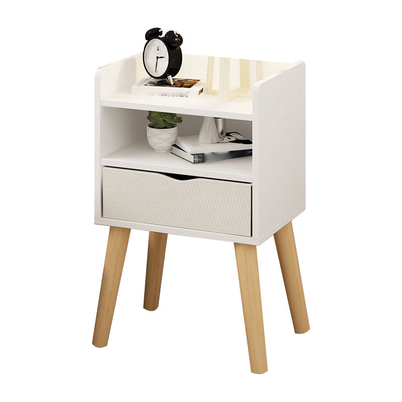 22,4 "/23,6" Table table de nuit en bois en bleu / blanc / Night Night Stand