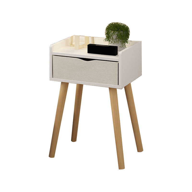 22,4 "/23,6" Table table de nuit en bois en bleu / blanc / Night Night Stand