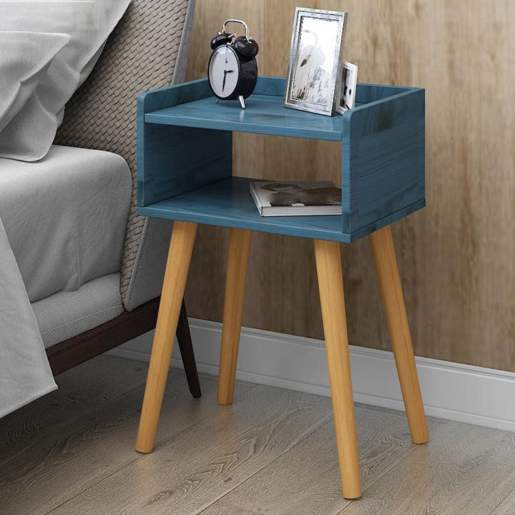 22,4 "/23,6" Table table de nuit en bois en bleu / blanc / Night Night Stand