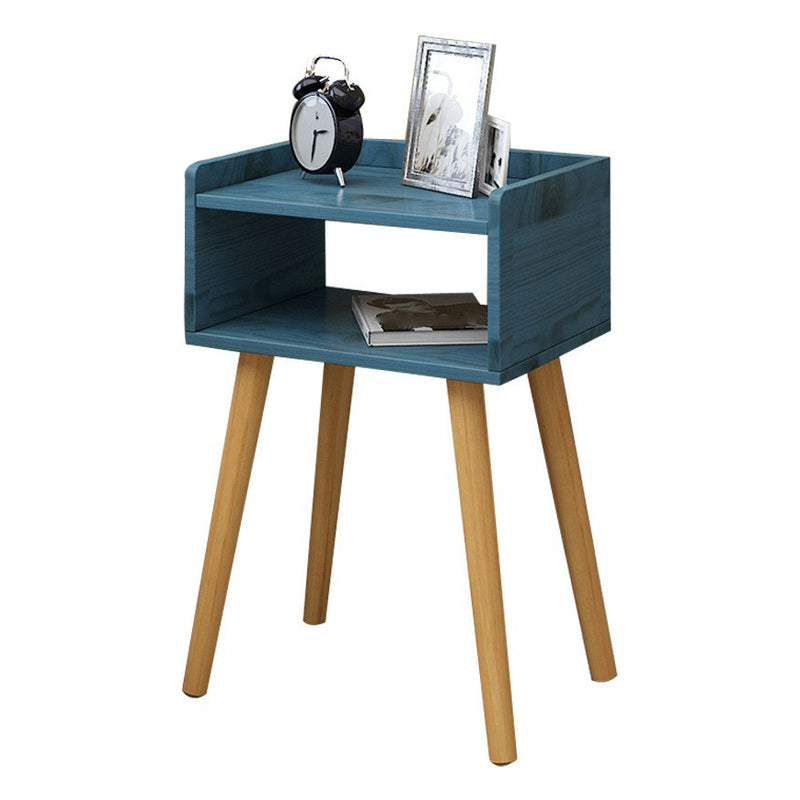22,4 "/23,6" Table table de nuit en bois en bleu / blanc / Night Night Stand
