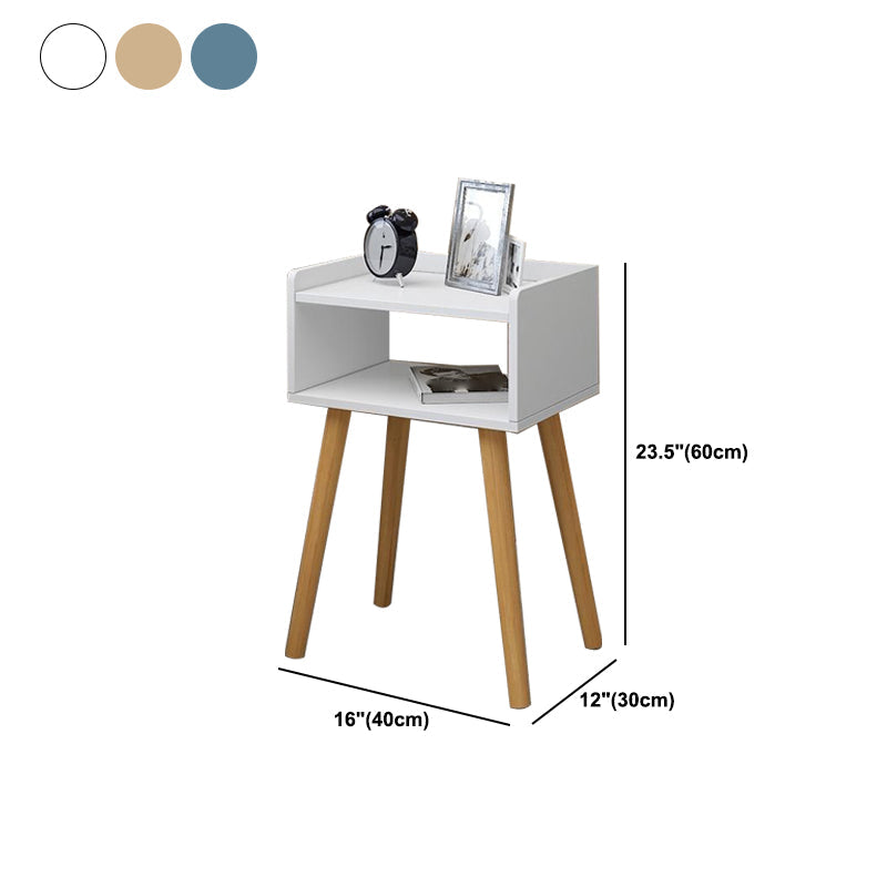 22,4 "/23,6" Table table de nuit en bois en bleu / blanc / Night Night Stand