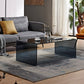 Modern Style Black/transparent Top Rectangular Coffee Table Made of Tempered Glass Black Clearhalo 'Coffee & Accent Tables' 'Coffee Tables' 'coffee_tables' 'furn' 'furn_coffee_tables' 'Furniture' 'Living Room Furniture' 5162103