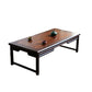 Solid Wood Sled Coffee Table Scandinavian Rectangular Cocktail Table