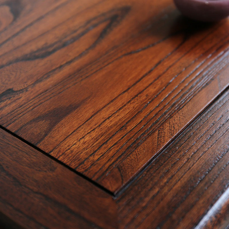 Solid Wood Sled Coffee Table Scandinavian Rectangular Cocktail Table