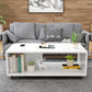 Geometric 1 Single Coffee Table Wood Cocktail Table with Casters