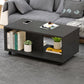 Geometric 1 Single Coffee Table Wood Cocktail Table with Casters