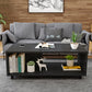 Geometric 1 Single Coffee Table Wood Cocktail Table with Casters