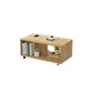Geometric 1 Single Coffee Table Wood Cocktail Table with Casters