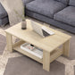 Rectangular Coffee Table Scandinavian Wood Four Legs Coffee Cocktail Table 31.5"L x 16"W x 16.5"H Natural Clearhalo 'Coffee & Accent Tables' 'Coffee Tables' 'coffee_tables' 'furn' 'furn_coffee_tables' 'Furniture' 'Living Room Furniture' 5162184