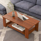 Rectangular Coffee Table Scandinavian Wood Four Legs Coffee Cocktail Table 39"L x 20"W x 17"H Brown Clearhalo 'Coffee & Accent Tables' 'Coffee Tables' 'coffee_tables' 'furn' 'furn_coffee_tables' 'Furniture' 'Living Room Furniture' 5162185