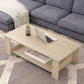 Rectangular Coffee Table Scandinavian Wood Four Legs Coffee Cocktail Table 47"L x 24"W x 16.5"H Natural Clearhalo 'Coffee & Accent Tables' 'Coffee Tables' 'coffee_tables' 'furn' 'furn_coffee_tables' 'Furniture' 'Living Room Furniture' 5162188