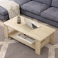 Rectangular Coffee Table Scandinavian Wood Four Legs Coffee Cocktail Table 39"L x 20"W x 17"H Natural Clearhalo 'Coffee & Accent Tables' 'Coffee Tables' 'coffee_tables' 'furn' 'furn_coffee_tables' 'Furniture' 'Living Room Furniture' 5162189