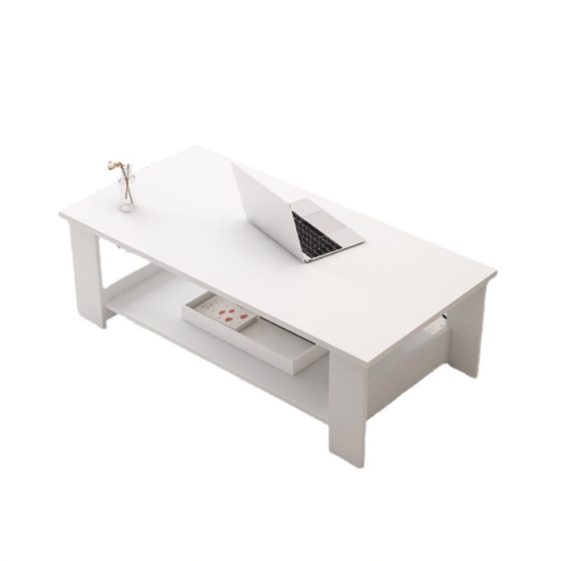 Rectangular Coffee Table Scandinavian Wood Four Legs Coffee Cocktail Table Clearhalo 'Coffee & Accent Tables' 'Coffee Tables' 'coffee_tables' 'furn' 'furn_coffee_tables' 'Furniture' 'Living Room Furniture' 5162191