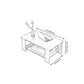 Rectangular Coffee Table Scandinavian Wood Four Legs Coffee Cocktail Table Clearhalo 'Coffee & Accent Tables' 'Coffee Tables' 'coffee_tables' 'furn' 'furn_coffee_tables' 'Furniture' 'Living Room Furniture' 5162199