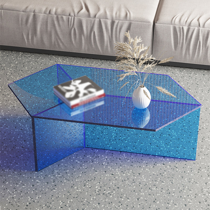 1 Single Modern Plastic Coffee Table with Three Legs for Living Room