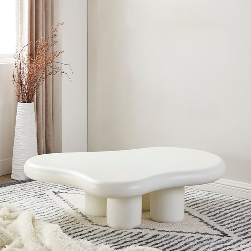 Wit/zwarte vierpeuten salontafel Plastic cocktailtafel voor woonkamer