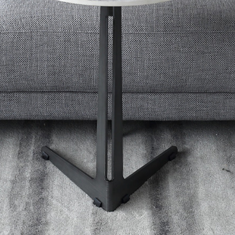 1 tavolino in ardeggiatura a piedistallo singolo per soggiorno con gambe in acciaio