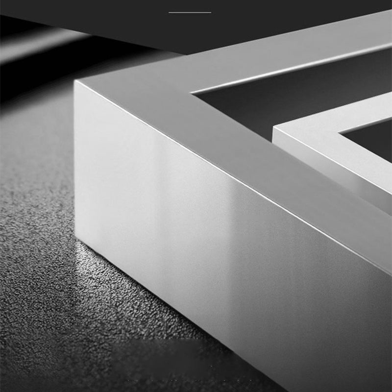 Mesa de café de plata redonda de pedestal para sala de estar de acero inoxidable mesa de acero inoxidable