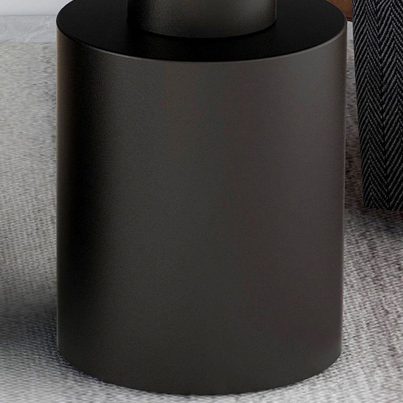 Modernismo Pedestal negro/blanco 1 mesa de café redonda mesa de metal redonda