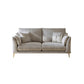 with Pillows Contemporary Sloped Arm Standard Settee Couch in Grey 75"L x 35"W x 36"H Clearhalo 'furn' 'furn_sofas' 'Furniture' 'Living Room Furniture' 'Sofa' 'sofas' 5162388