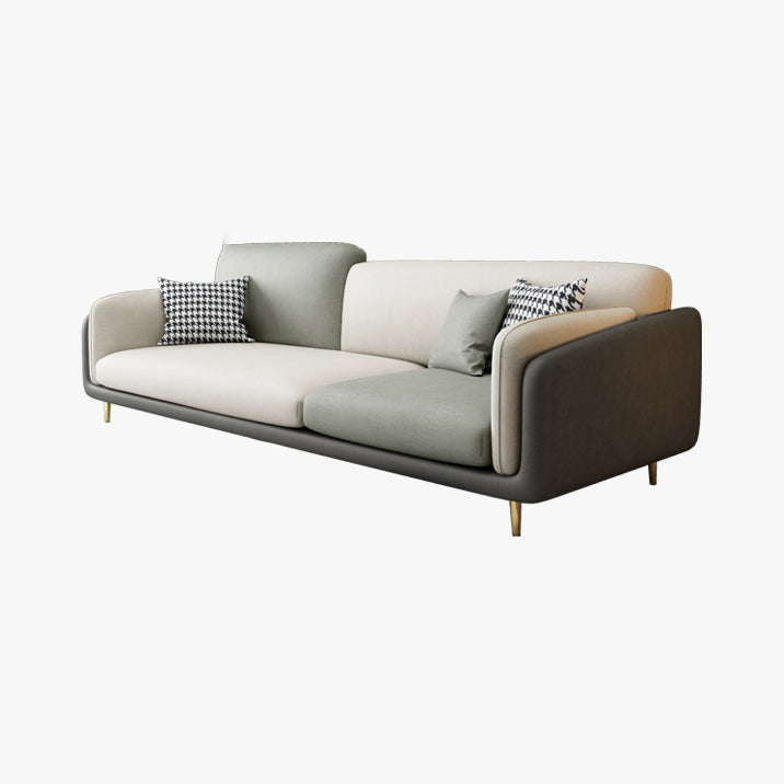 Contemporary Faux Leather Stain Resistant Standard Settee Couch 73"L x 35"W x 35"H Clearhalo 'furn' 'furn_sofas' 'Furniture' 'Living Room Furniture' 'Sofa' 'sofas' 5162431