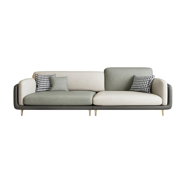 Contemporary Faux Leather Stain Resistant Standard Settee Couch Clearhalo 'furn' 'furn_sofas' 'Furniture' 'Living Room Furniture' 'Sofa' 'sofas' 5162434