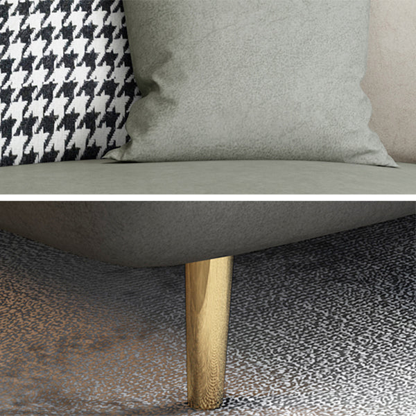 Contemporary Faux Leather Stain Resistant Standard Settee Couch Clearhalo 'furn' 'furn_sofas' 'Furniture' 'Living Room Furniture' 'Sofa' 'sofas' 5162436