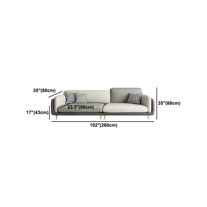 Contemporary Faux Leather Stain Resistant Standard Settee Couch Clearhalo 'furn' 'furn_sofas' 'Furniture' 'Living Room Furniture' 'Sofa' 'sofas' 5162444