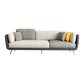 Square Arm  Sofa 31.49" D x 32.67" H Faux Leather Sofa for Living Room