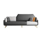 Square Arm  Sofa 31.49" D x 32.67" H Faux Leather Sofa for Living Room