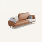 Square Arm  Sofa 31.49" D x 32.67" H Faux Leather Sofa for Living Room