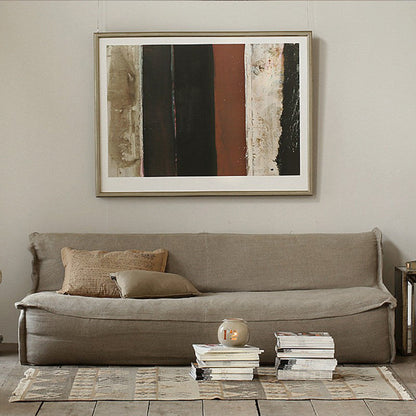 Gray Armless Sofa Washable Contemporary Sofa for Living Room, Apartment