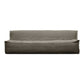 Gray Armless Sofa Washable Contemporary Sofa for Living Room, Apartment