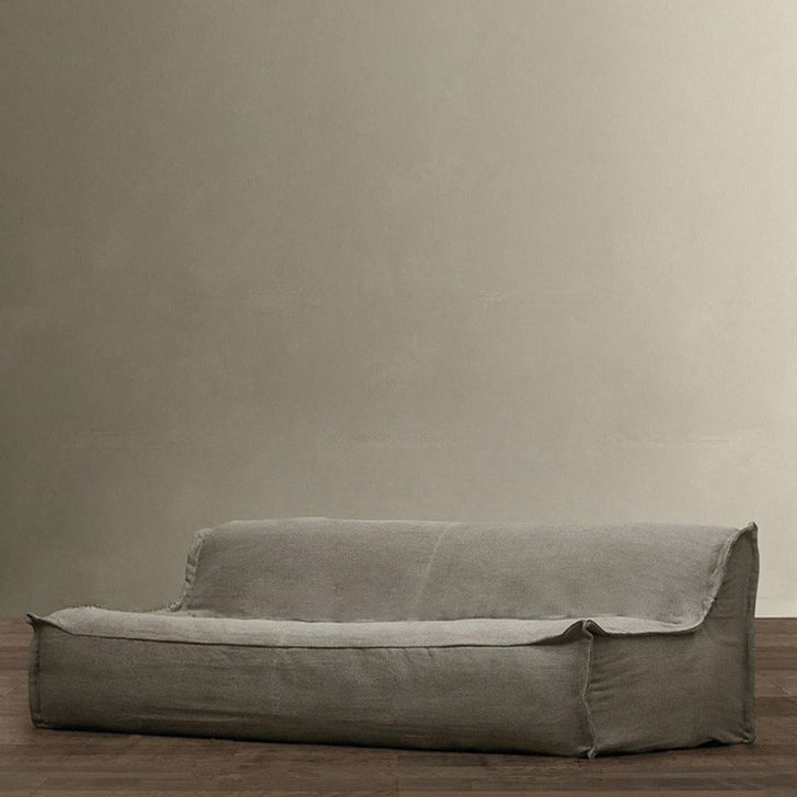 Gray Armless Sofa Washable Contemporary Sofa for Living Room, Apartment