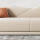 Contemporary Sloped Arm Curved Sofa Sewn Pillow Back Sofa for Living Room Clearhalo 'furn' 'furn_sofas' 'Furniture' 'Living Room Furniture' 'Sofa' 'sofas' 5162528