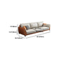 Stain Resistant Contemporary Settee Couch with Pillows in Orange/white