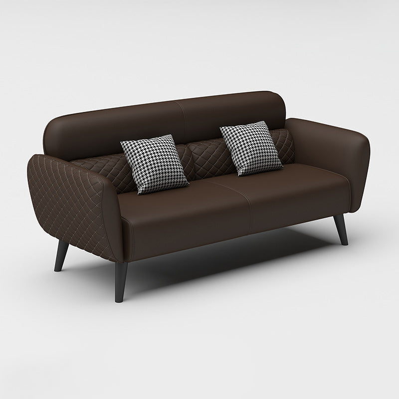 31.49 "D x 33.46" H Sofá de cuero con brazo acampanado para sala de estar para sala de estar